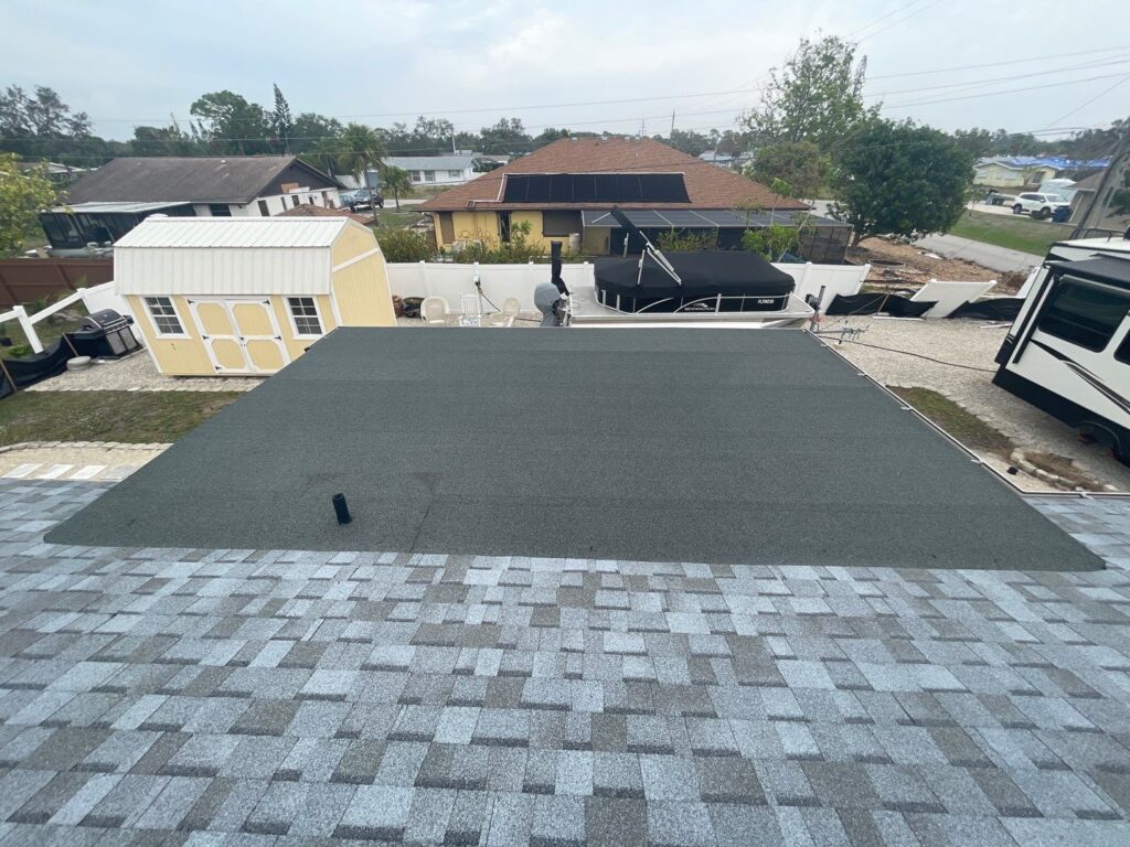 Transition From Shingle to Flat Roofing