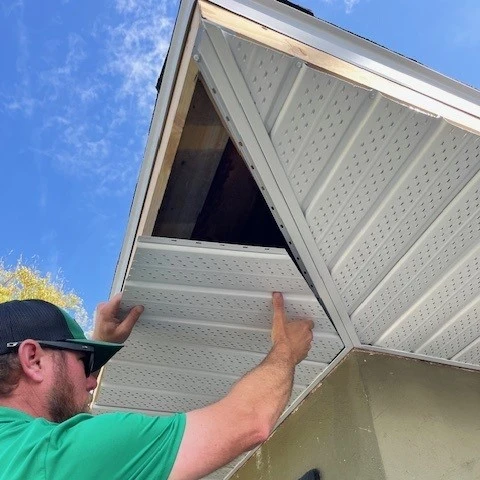 Westfall Roofing Installing New Soffit 