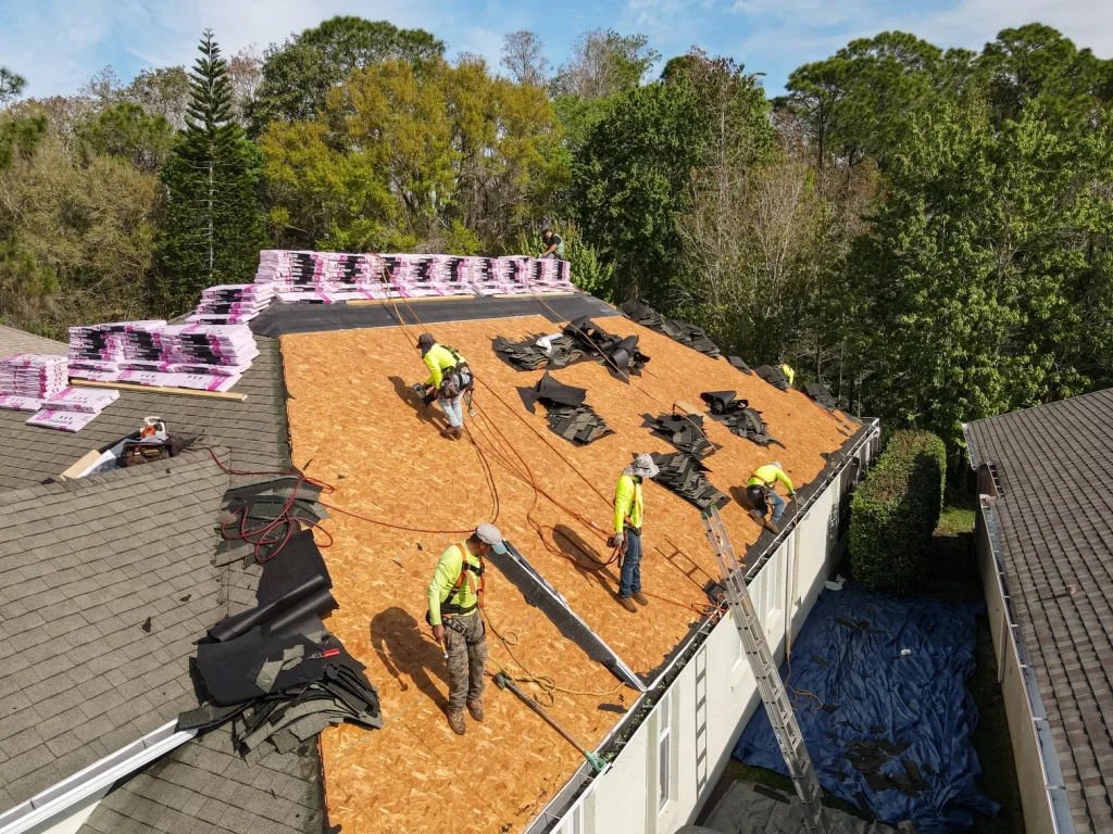 Working on a roof replacement project in Orlando